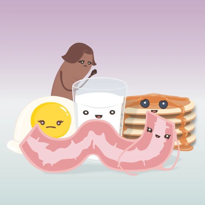 Breakfast character illustration